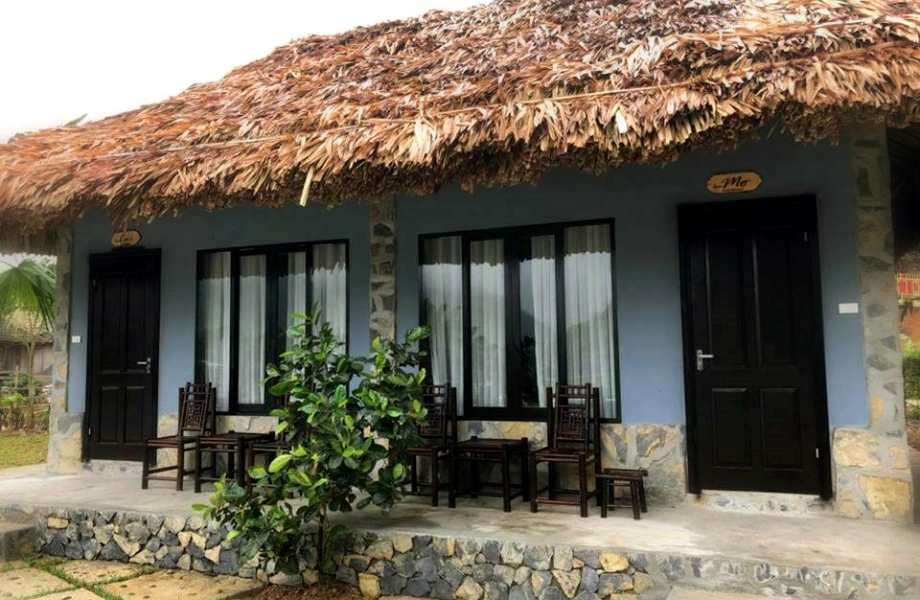Bungalow deluxe nhà trệt tại Mai Châu Sky Resort